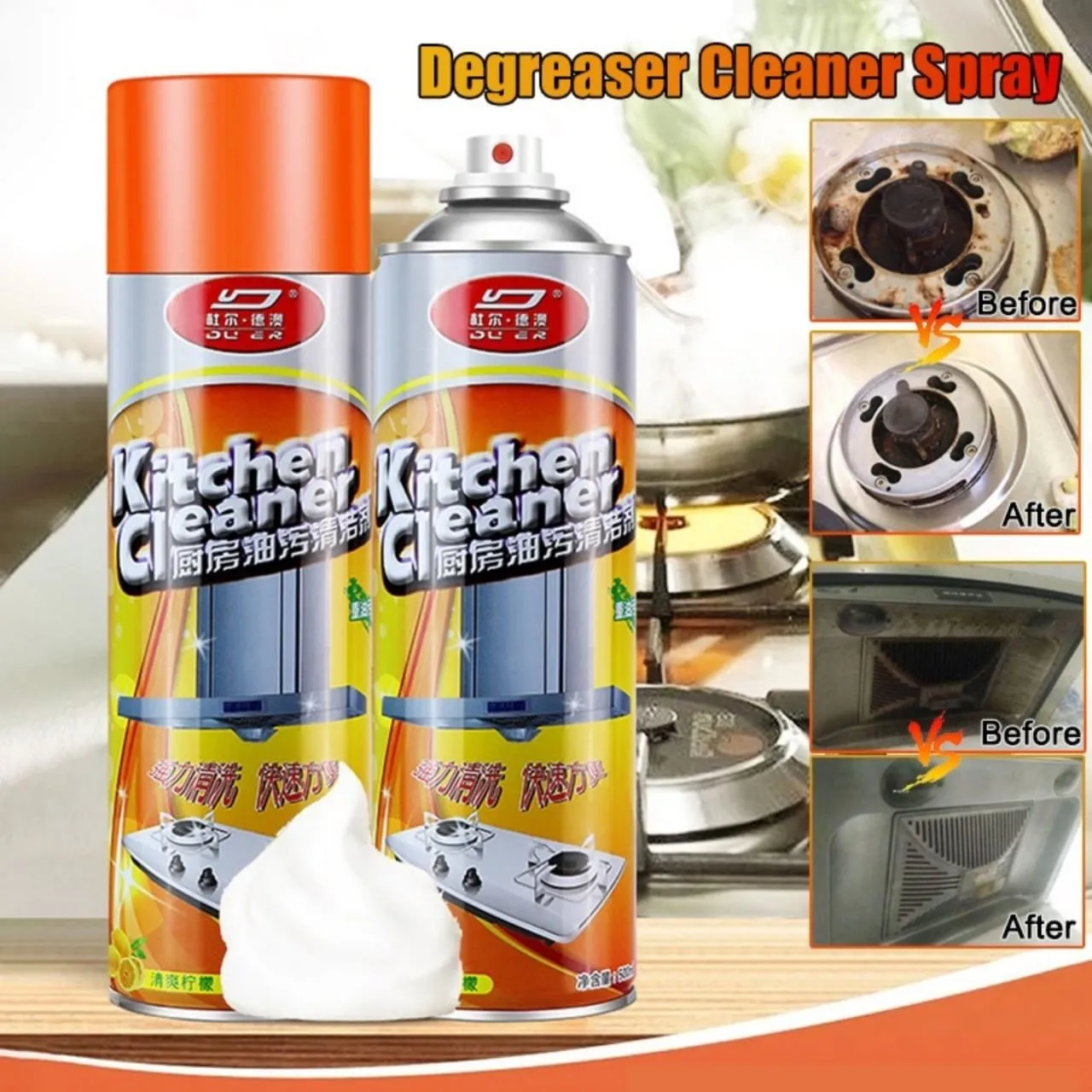 Multi-Purpose Foam Kitchen Cleaner Spray
